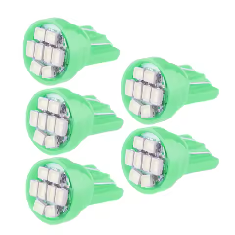 5pcs Dash Gauge Cluster T10 Green LED Light Bulb 12V DC Fit For Ford F100 F150 F250 F350 Truck 1980-