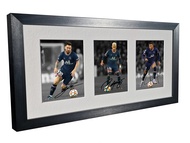 Triple 2022/23 Lionel Messi Neymar Junior Kylian Mbappe Paris Saint-Germain PSG Autographed Signed 1