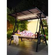 Steel Frame Hammock,2/3 Person Swing,1 Second To Bed,With Canopy Leisure Cradle For Nap