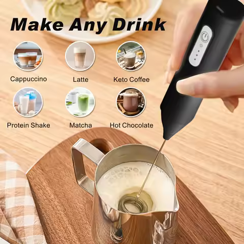 Multifunctional Electric Whisk Coffee Kitchenware Whisk Hand Mixer Large Metal Manual Beater 3 Speed