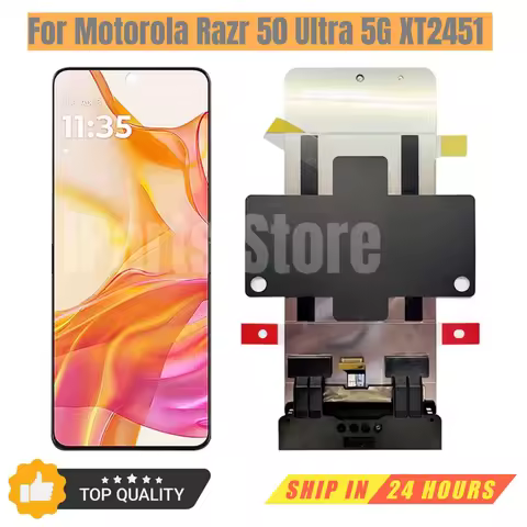 iParts Replacement New Foldable AMOLED Display Touch Screen Assembly For Motorola Razr 50 Ultra 5G X