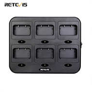 Retevis RTC21 pengecas enam hala/pengecas bateri untuk Retevis RT21/RT24/H777S/RT24V/RT28/RT53 untuk