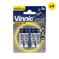 銀戰士電池 - Vinnic 鹼性電池 AAA AM4 / LR03 (1.5V) - 16粒裝