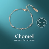 CHOMEL Singapore Ring Bracelet for women 18K Gold Plated gelang tangan chain cute diamond Jewelry Fa