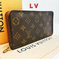 日本進口／二手LV拉鏈長夾錢包／序號CA0959