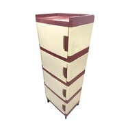 4-Tier Plastic Wardrobe with Wheels, Multipurpose Plastic Wardrobe Model, Drawer SWING, Clothes Stor