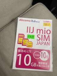 日本10日上網SIM卡