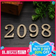 [Metal Solid House Numbering] Golden Bronze Three-Dimensional Digital Stickers Letter Door Number Di