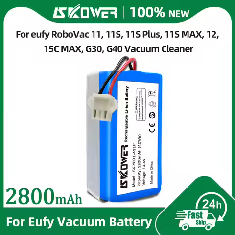 SKOWER 2800mAh Robot Battery For eufy RoboVac 11,11S Plus,12,15C MAX,30,30C Max,G10 Hybrid,G20,G35,G