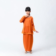 [RAYA SEDONDON SERIES] DAPPER | Kids Orange Baju Kurung - KMK9909