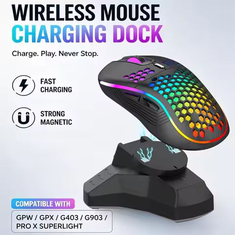 Wireless Mouse Charger Charging Dock For Logitech GPW G Pro Wireless 1-4 / PROX Superlight 1-2 / G90