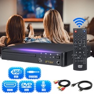 1080P DVD Player for TV Multi-Region Region Free, with HDMI AV Output Contain HD with AV Cable Remote Control USB Input Built-in PAL NTSC System