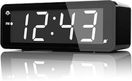 KWANWA Digital Alarm Clock, 1.8 Inch LED Display with Large Numbers, Battery Operated Alarm Clock, A