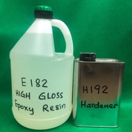 CARBON FIBRE High Gloss Epoxy Resin / EPOXI RESIN untuk CARBON FIBER E-182 &amp; Hardener H-192. ( 2 : 1 ) 1/2kg / 1Kg / 3Kg
