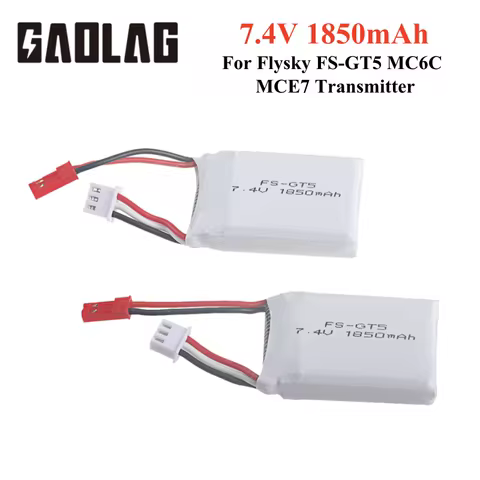 7.4V 1850mAh Lipo Battery For Flysky FS-GT5 Transmitter RC Models Parts Helicopter For MC6C MCE7 Wit