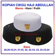 KOPIAH CIKGU HAJI ABDULLAH Warna Putih & Hitam