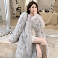 CECILIA WOMAN WINTER FURRY LONG COAT JACKET FUR COAT WINTERWanita