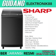 Mesin Cuci sharp 1 Tabung 9.5Kg ES-M9500XT Top Loading Sharp 1 Tabung