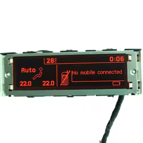 RED Screen Car USB Dual-Zone Air Bluetooth Display 12 Pin For 307 407 408 Citroen C4 C5 Screen