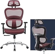 Professional Gaming Chair, Office Desk Chair, Ergonomics Mesh Office Chair Computer Chair Desk Chair Chair with Adjustable Headrest and Armrests (Color : Red) (Color : Red) (Red) little surprise
