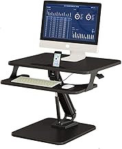 Dining Standing Desk -Standing Work Station Standing Desk Stand Table Ergonomic Height Adjustable ，with Keyboard Tray，68 X 52 Cm ，For Screen Laptop