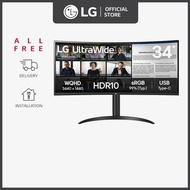 [Pre-Order] LG 34WR55QK-B 34" UltraWide™ QHD Curved monitor | sRGB 99% (Typ.) / HDR10 | USB Type-C™