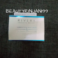 Rivera Endless Bright Fairness Glow Night Cream 30gr/krim malam pencerah wajah BPOM/krem malam anti 