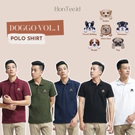 KATUN POLO - DOGGO VOL. 1 EDITION - Premium Cute Dog Motif Patch Embroidered Collar T-Shirt - Short 