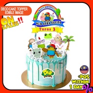 [CUSTOM NAME] Happy Birthday Cake Topper Didi and friends Decoration Set Party Accessories Banner Hi