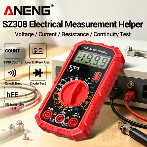 ANENG SZ308 1999 Count Digital Multimeter AC DC Voltage Current Resistance HFE Triode Diode Buzzer S