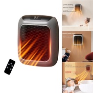 Electric Heater Mini Ceramic Plug-in Heater 800W Low Consumption 2 Modes with Remote Control for Hom