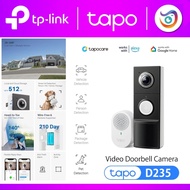 TP-Link Tapo D235 2K 5MP Smart Wireless Battery/Wired Video Doorbell Camera Full-Color Night Vision
