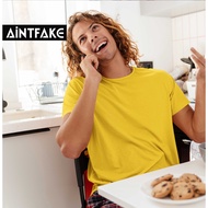 Aintfake Unisex Plain Tee- RED, SUN YELLOW & ORANGE Colour- Size S - XL (Short Sleeve) 100% Cotton- 