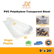 Multipurpose Plastic Sheet 9' X 20' Drop Plastic Protective Sheet Dust Sheet Furniture Cover Waterpr
