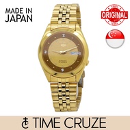 [Time Cruze] Seiko 5 Automatic SNKC36J1 Japan Made Gold Pattern Dial Jubilee Strap Men Watch SNKC36J SNKC36