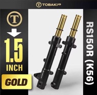 100% ORIGINAL TOBAKI FRONT FORK SPORT ( LOWERED 1.5 INCH ) GOLD ROD Y15ZR Y16ZR LC135 55D 55C RS150 