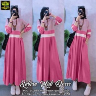 [ Promo] Sabian Dress Dres Gamis Baju Pakaian Busana Longdres Midi Ld