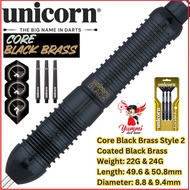 Unicorn Dart Steel Tip Dart Core Black Brass Style 2 (22g & 24G)