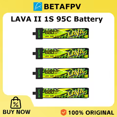 BETAFPV LAVA II 1S 95C Battery 280mAh 320mAh 480mAh 580mAh 680mAh for for Air65, Meteor65 Pro, Cetus