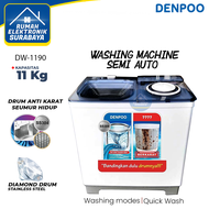 DENPOO MESIN CUCI 2 TABUNG DW 1190 ( 11 KG )