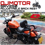 QJMOTOR SRV250 SRV 250 ADJUSTABLE BACK REST BACKREST WITH RACK MONORACK ACCESSORIES ACCESSORY MODOII