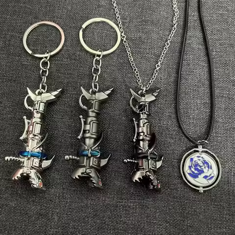 Anime Cannon Keychain Jinx Cannon Keychain Game Lol Runaway Loli Metal Key Chain for Car Key Pendant