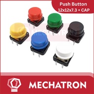 Push Button 12x12x7.3 + Cap Tactical Tach Switch 4P B3F 4055 12 x 12 with Cap Cover