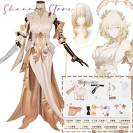 Aglaea Cosplay Game Honkai: Star Rail Costume Golden Wig Elegant Gorgeous Formal Dress Halloween Par