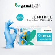 BERGAMOT SE NITRILE POWDER FREE GLOVES 100PCS TEBAL