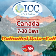 ICC_Canada 7-30 Days Unlimited Data + Call SIM Card/Prepaid SIM Card