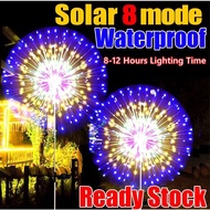 Solar Fireworks Light 120LEDS 8 Modes Waterproof Fairy Lights for Outdoor Garden Lawn Christmas lamp