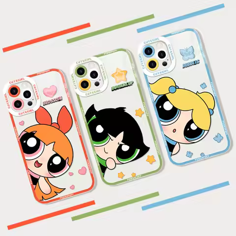 Anime P-Powerpuff Girls Case for Xiaomi Redmi 15C 15 14C 14R 13 13C 13X 12 12C 10 10A 10C A5 A4 A3 P