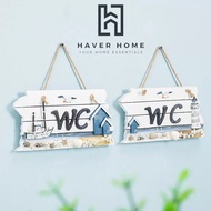 GANTUNGAN Marine Theme Toilet Hanger Signage WC Sign Restaurant Toilet Sign Restaurant Sea Theme