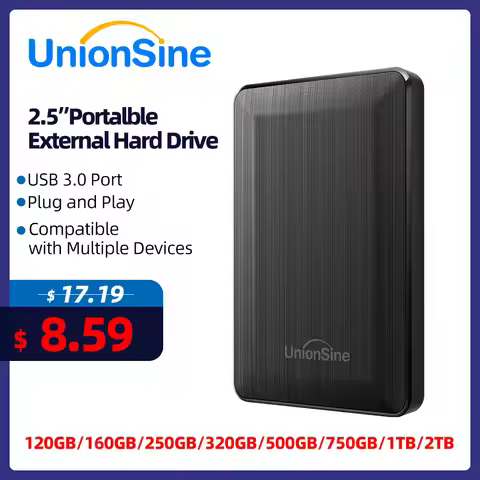 UnionSine HD External Hard Drive 1TB 250GB 320GB 500GB 750GB Portable Hard Drive USB3.0 High Speed H